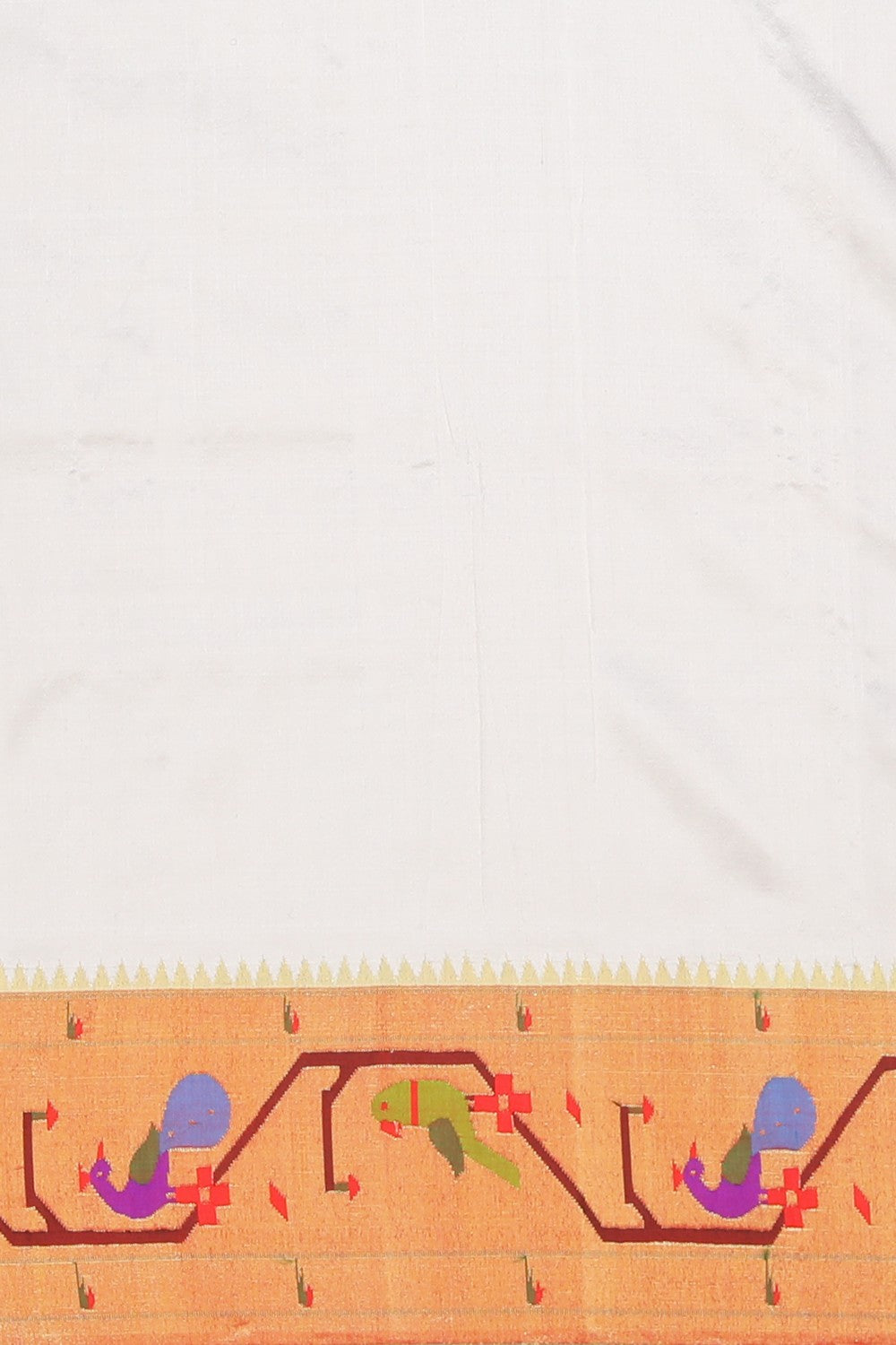 Image of Paithani A Beautiful White Saree